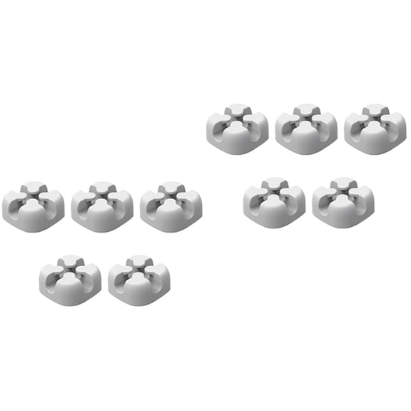 Masteelf 10 Pcs  Silicone Cable Winder Desktop Wire Organizer Earphone Cable Holder Clip Mouse Cord Protector Management (Grey)