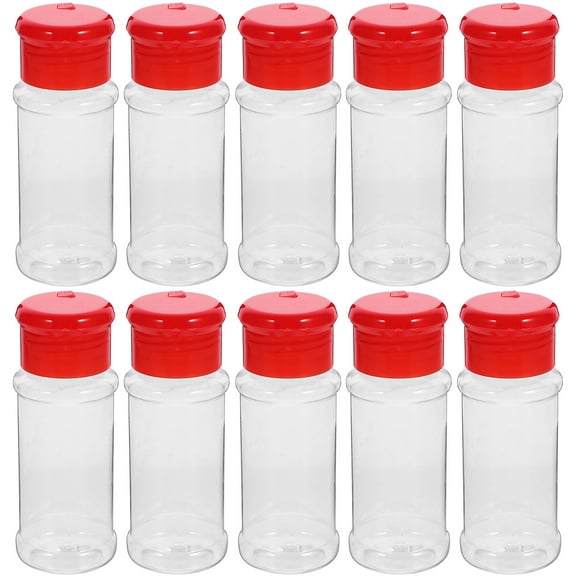 Masteelf 10 Pcs Small Spice Containers Shaker Seasoning Bottles Shakers Red