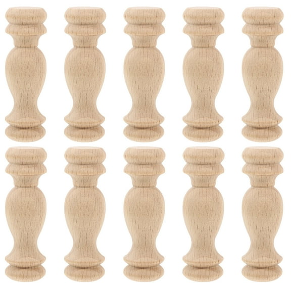 Masteelf  10 Pcs Solid Wood Column Unfinished Base Cabinets Lumber Khaki