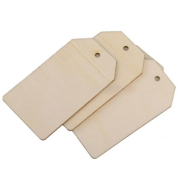 Masteelf 10 Pcs Tags Shapes Wooden Decorations DIY Crafts Supplies