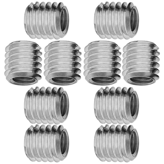 Masteelf 10 Pcs Stainless Steel Thread Repair Inserts Kit, Threaded Sleeves for Lamp, Computer, and General Thread Repair