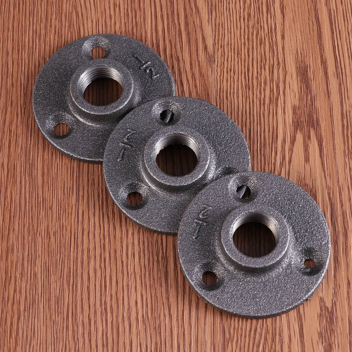Masteelf 10 Pcs Threaded Pipe Fittings Flange Base Malleable Floor ...