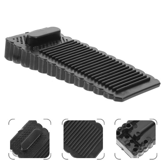 Masteelf 10 Pcs Useful Door Stop Wedge Black Stoppers Security Blocker