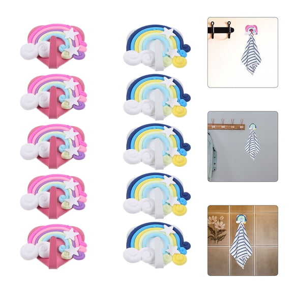 Masteelf 10 Pcs Wall Hook Cloud Wall-mounted Decorative Child