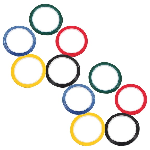 Masteelf  10 Pcs Whiteboard Scribe Seamless Warning Segment Tape Thin Double Sided Yellow Electrical