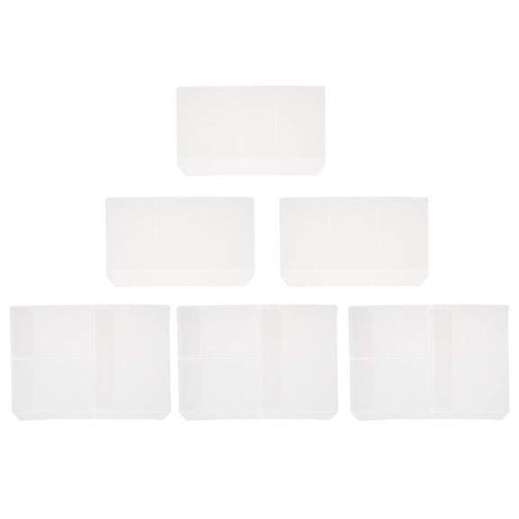 KALLORY Folder With Zipper Loose-Leaf White 10Pcs 8.2x5.7in EVA Storage