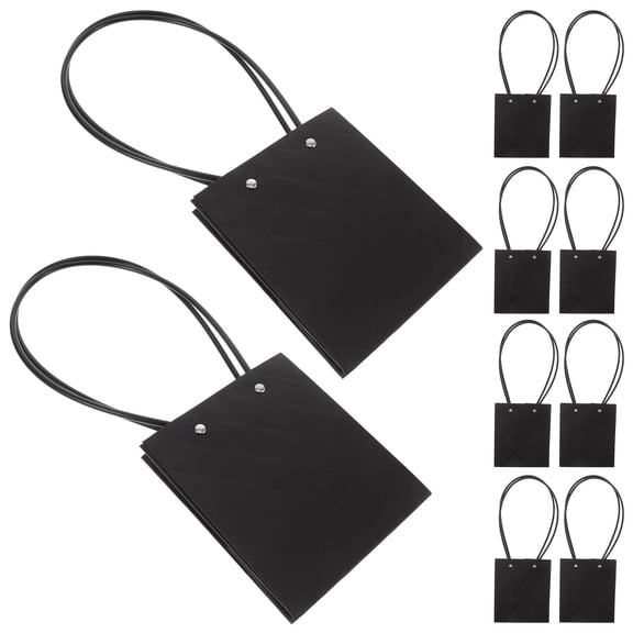 Masteelf  10 Pcs behind Door Wrapping Paper Organizer Candy Bag Black