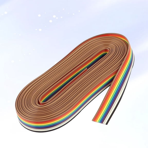 Masteelf 10 Pin Colorful Flat Cable for Digital Use Plastic and Copper Reinforced 10M Length