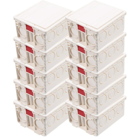 Masteelf 10-Pack Electrical Socket Junction Boxes, and Resistant Wiring Connection Boxes for Home and Industrial Use