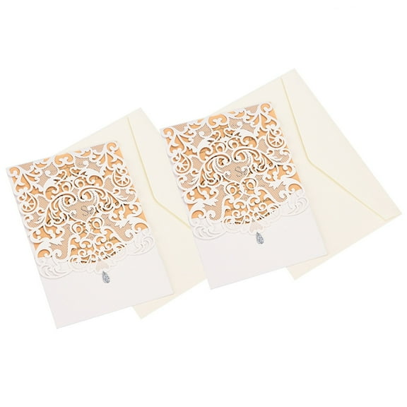 Masteelf  10 Sets Hallow Invitation Cards Romantic Wedding Invitations