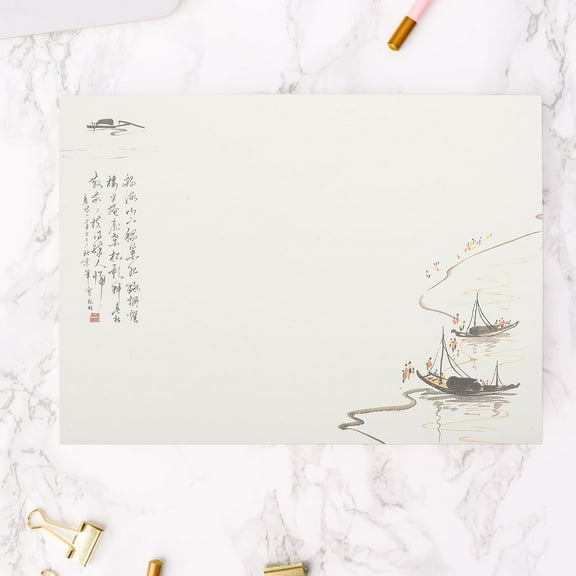 Masteelf 10 Sets Vintage Style Blank Writing Paper Letter Stationery for Letters and Notes