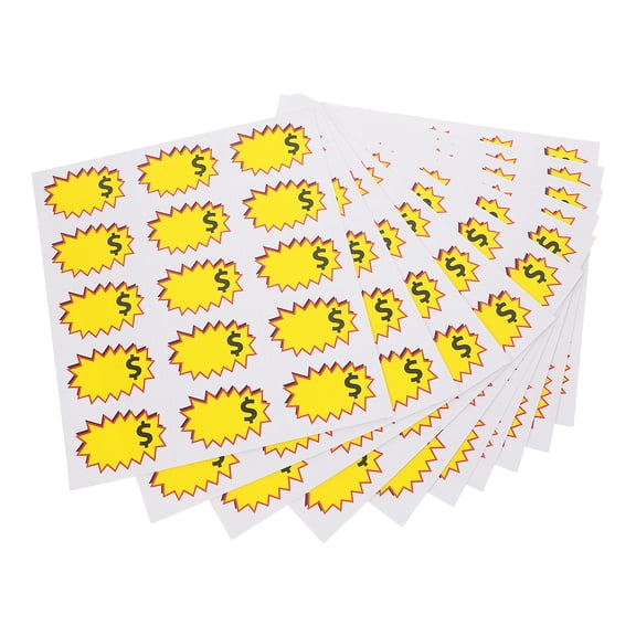 Masteelf 10-Pack Stickers Tags for Garage Sale, Store Labeling, and Pricing Sheets
