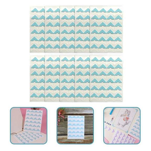 Masteelf 10 Sheets Scrapbook Stickers DIY Photo Album Accessories Paper Corners