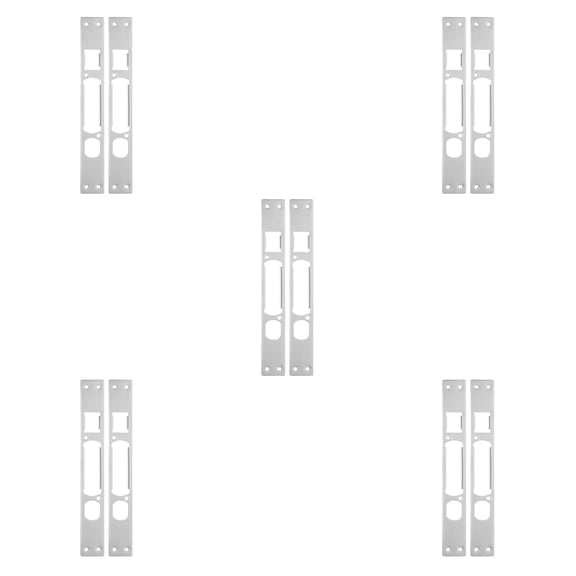 Masteelf 10 pcs Door Lock Strike Plate Strike Plate Front Door Reinforcement Strike Plate Dead Bolt Strike Plate Metal Plate Door Strike Plate