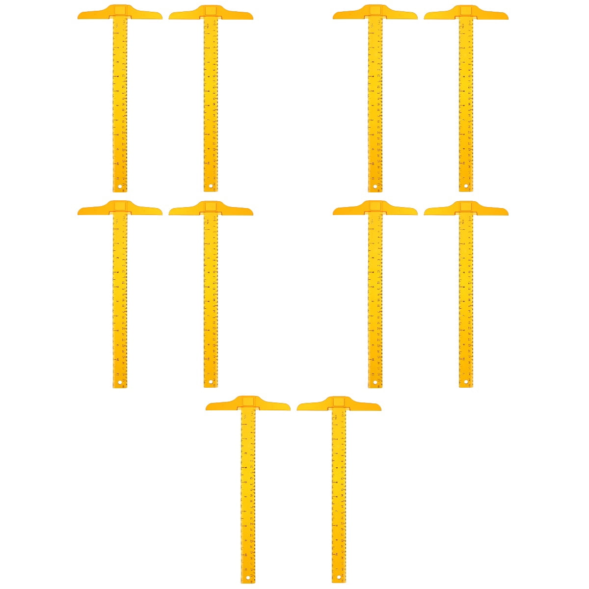 Masteelf 10 pcs Double Side Scale Rulers Student Plastic Measuring Tool ...