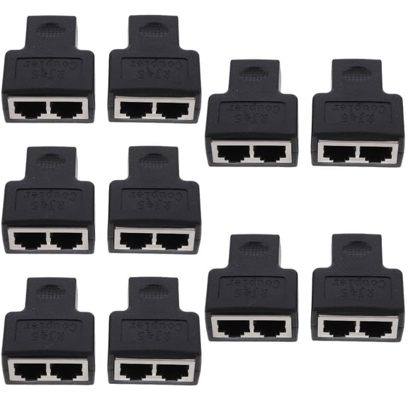 Masteelf 10 pcs Ethernet Splitter Splitter Network Adapter Extender Socket Connector