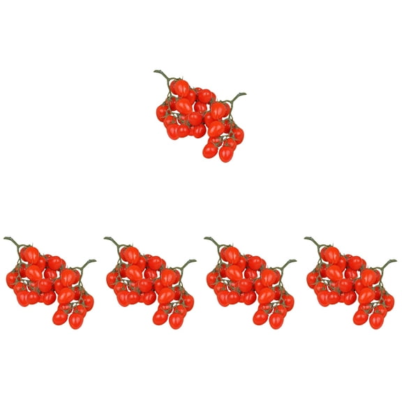 HONITANO Artificial Cherry Tomatoes Red Foam for Decoration Realistic Design 10Pcs