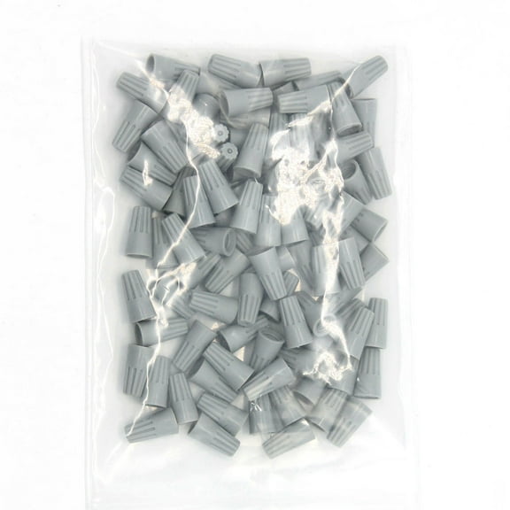 Masteelf 100 PCS Wire Connectors Cable Terminal Block Quick Screw Joints Spiral Pressure Line Caps Closed End Terminal (Grey)