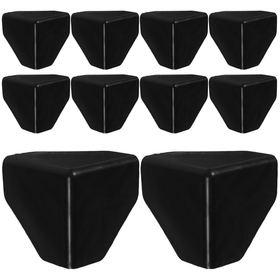 OFFIGAM Black Plastic Edge Protectors for Packaging, 100 Pieces, Corner Guards for Boxes and Shipping