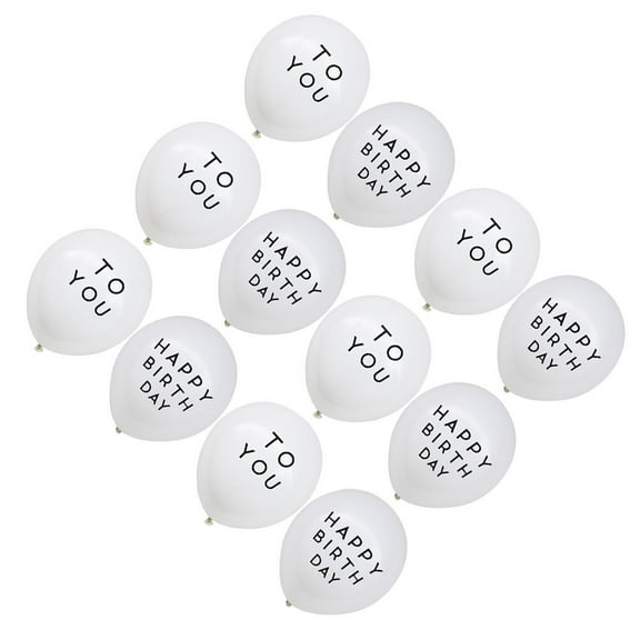 Masteelf  100 Pcs Birthday Balloons Decoration Retirement Number White Bride Black