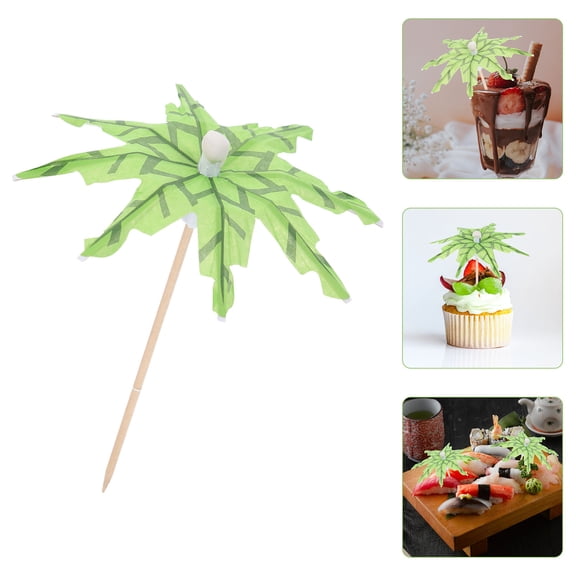 Masteelf 100-Pack Coconut Tree Cocktail Picks, Portable Fruit Picks for Party, Drinks, Appetizers, and Events