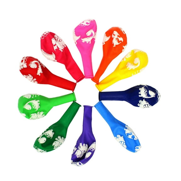 Masteelf  100 Pcs Dinosaur Balloon Prints Balloons Random Color