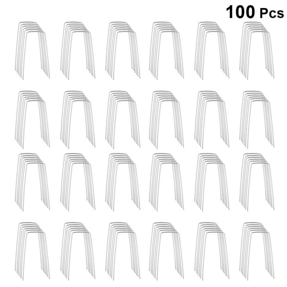 Masteelf 100 Pcs Landscape Fabric Pins U-shaped Nails Ground