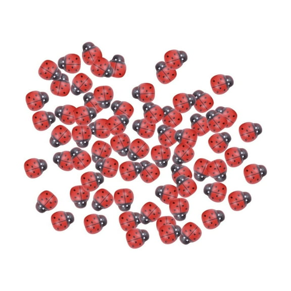 Masteelf  100 Pcs Miniature Doll Hats House Decoration Ladybug Sponge Stickers Miss