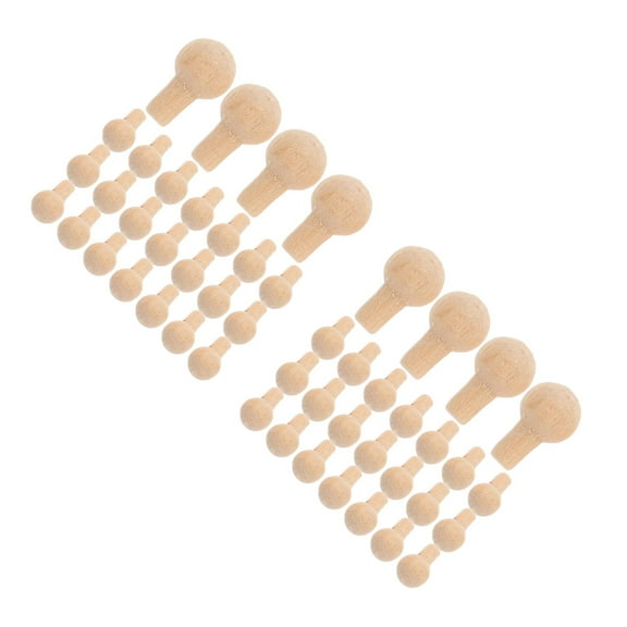 Masteelf 100 Pcs Dollhouse Miniature Knobs For Diy Furniture Projects Mini Wood Door Handles For Doll House Cabinets And Drawers Pretend Play Mini Knobs