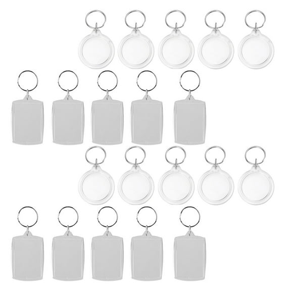 Masteelf  100 Pcs Photo Frame Keychain Decoration Picture Ring for Hanging