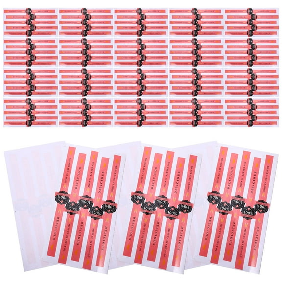 100pcs Cookie Decorating Seal Stickers for Chocolates Pastry Baking Labels Strip Box Bakery Decoration