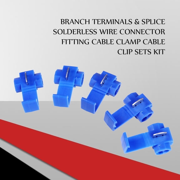 Masteelf 100 Pcs Wire Tap Splice Connector Terminal Set for Crimping Electrical Wiring Repair