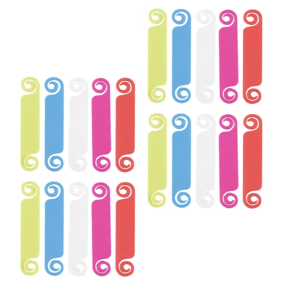 Masteelf 100 Pcs Wire Identification Label Reusable Cable Tags 6.3x1.3cm