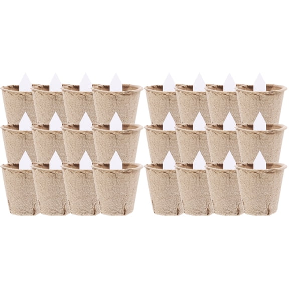 Masteelf 100 Sets of Plants Germination Pots Starter Pots Biodegradable Pot with Plants Labels