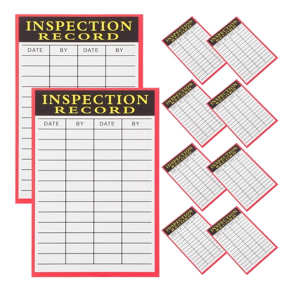 Masteelf 100 Sheets Equipment Inspection Tag Maintenance Record Tag Record Tag Maintenance Tag