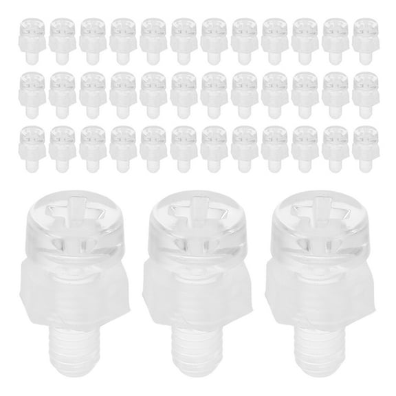 Masteelf 100Pcs Acrylic Corner Bracket Hardware with Clear M3x6 Screw and M3x2.4 Nut Set for Triangle Code Fastening in Transparent Fixator Assortment