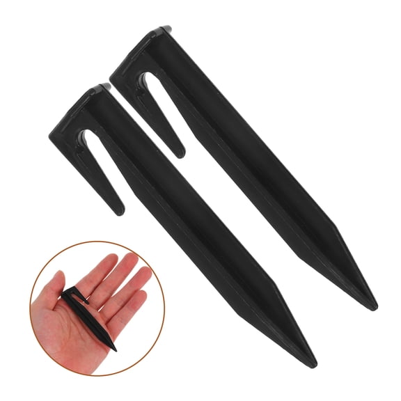 Masteelf 100Pcs Ground Wire Spikes Black PP for Securing Heavy Duty Unbreakable Windproof Outdoor Gear