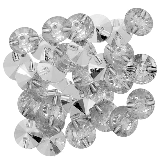 Masteelf 100Pcs Sewing Fastening Buttons Clear Rhinestone Upholstery Buttons DIY Crafts Buttons Replacemnets for DIY Sewing Supplies