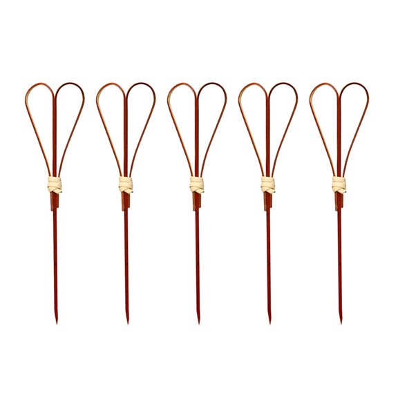 IDEANATEGRATE Toothpicks Wood Cocktail Picks Red 100Pcs Home Bar Party Supplies