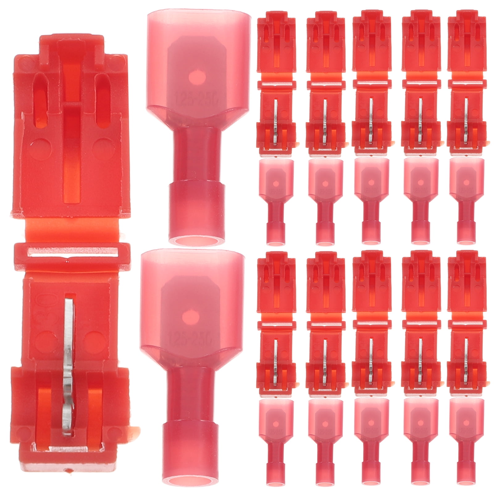 Masteelf 100pcs Connectors For Wiring Quick Disconnect Electrical Spade