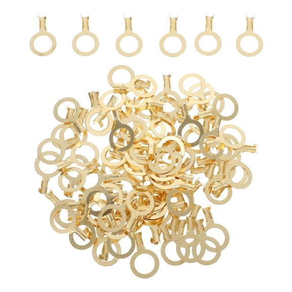 Masteelf 100pcs Heavy Duty Copper Terminal Lugs and Wire Connectors for Electrical Cables for Battery Terminals and Car Battery Connections Ring Terminals