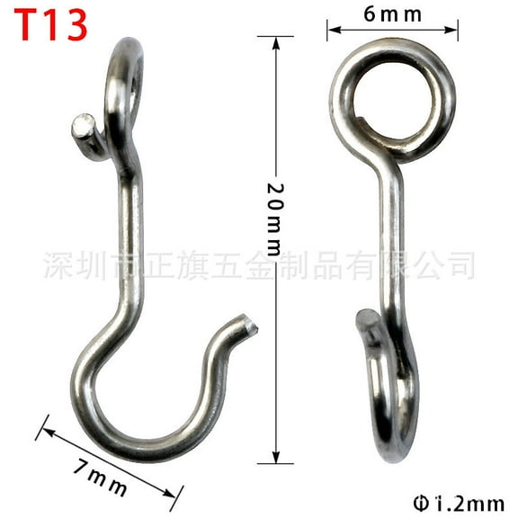 Masteelf 100pcs Heavy Duty Stainless Steel S Hook S Shape Hanging Hooks for Heavy Items Tools Auto Parts Tire Hoses Silver