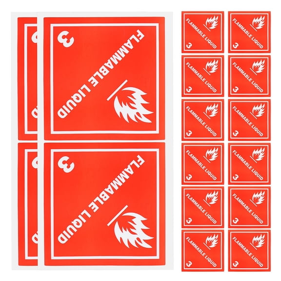 Masteelf 100pcs Liquid Warning Adhesive Labels Stickers for Shipping Hazardous Materials Transport Packaging