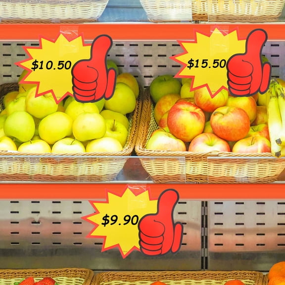 Masteelf 100pcs Price Tags for Retail Stores Blank Paper Price Labels for Supermarket Sales Price Signs for Clothing and Garage Sales