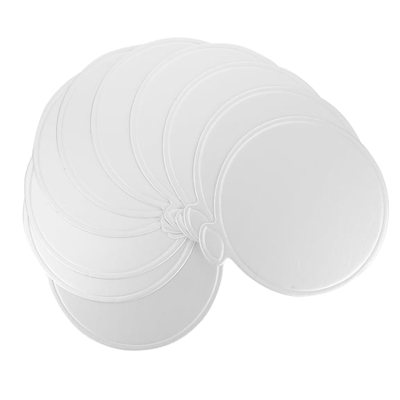 Masteelf 100pcs Silver Paper Cake Boards for Cake Use Thickened Dessert Pads for Weddings and Celebrations