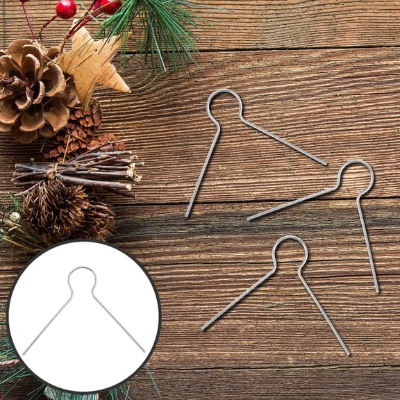 Masteelf 100pcs V-Shaped Metal Ornament Hooks for Christmas Trees Hanger for Balls and Eggs Xmas tree ornaments Hangers Metal Hooks for Ornaments