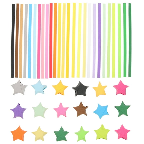 Masteelf Assorted Color Paper Chain Strips for Crafts, Origami, Party Decorations, Stars - 1030 Sheets for Projects