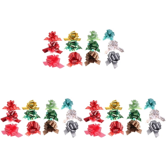 Masteelf 108 pcs DIY Christmas Pull Bows Creative Manual Ribbons Bow Styling Gift Wedding Decoration Assorted Color