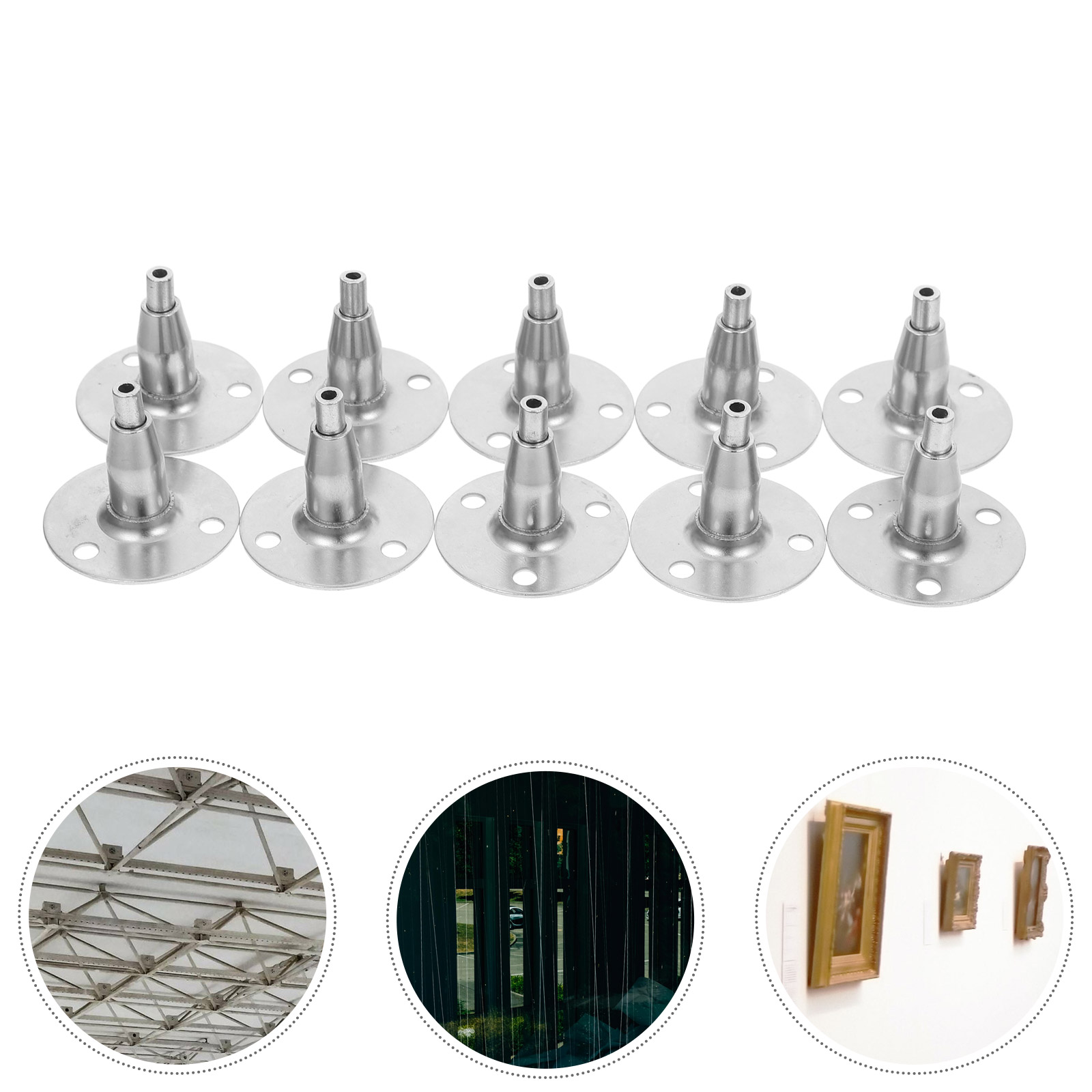 Masteelf 10PCS Wire Rope Clip Ceiling Sign Hook Hanging Disc Lighting ...