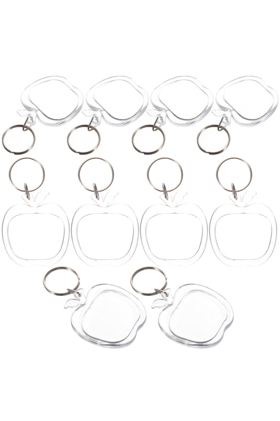 10Pack Transparent Acrylic Metal Photo Keychain for Graduation and Birthday Gifts